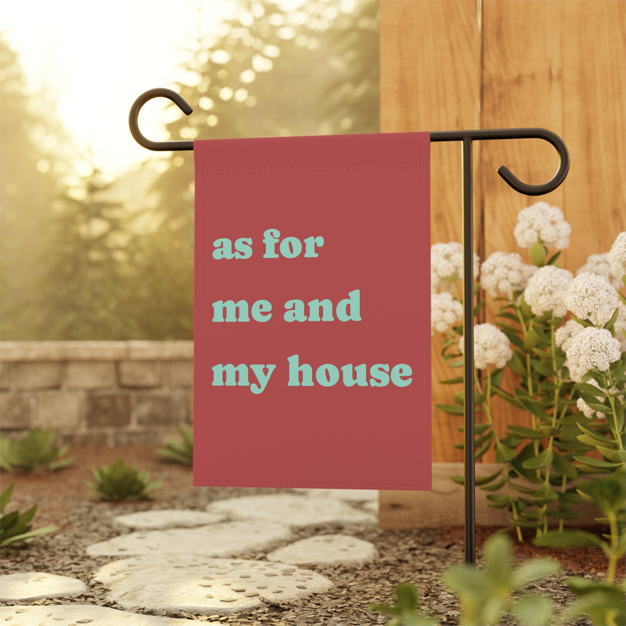 Garden Flag "As For Me and My House" – Welcome Yard Banner