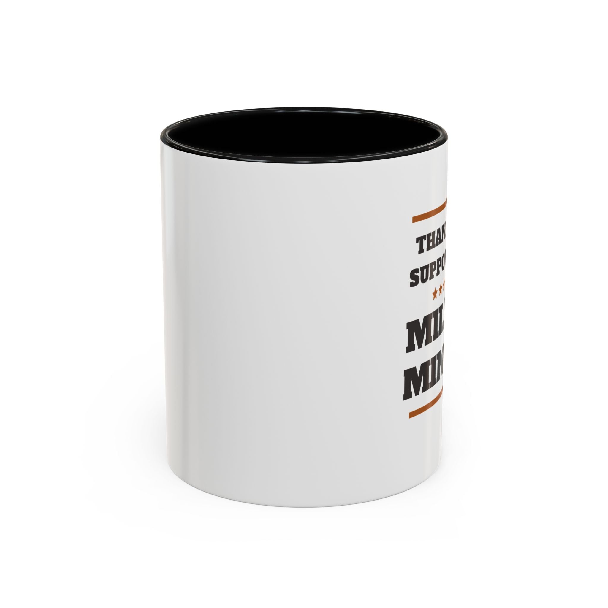 Military Ministry Support Mug -black accent