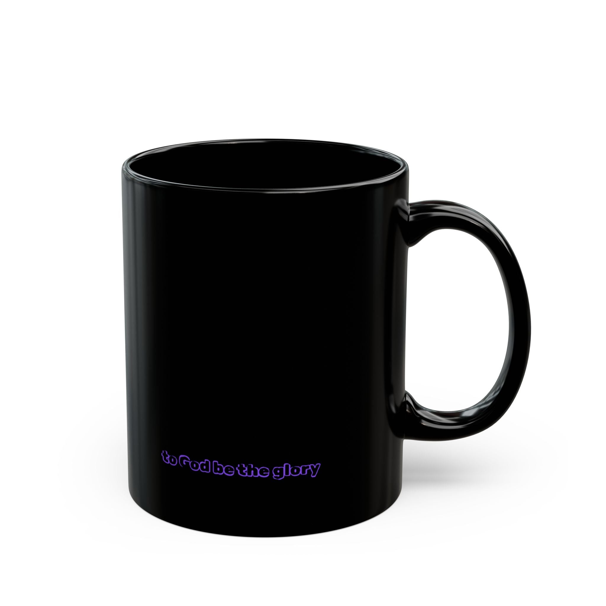 to God be the glory purple and black mug - 11oz