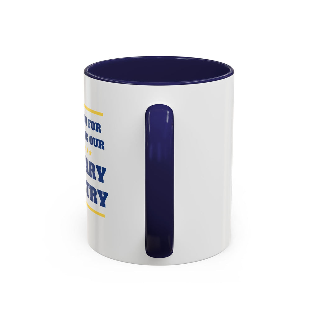 Military Ministry Support Mug - blue accent