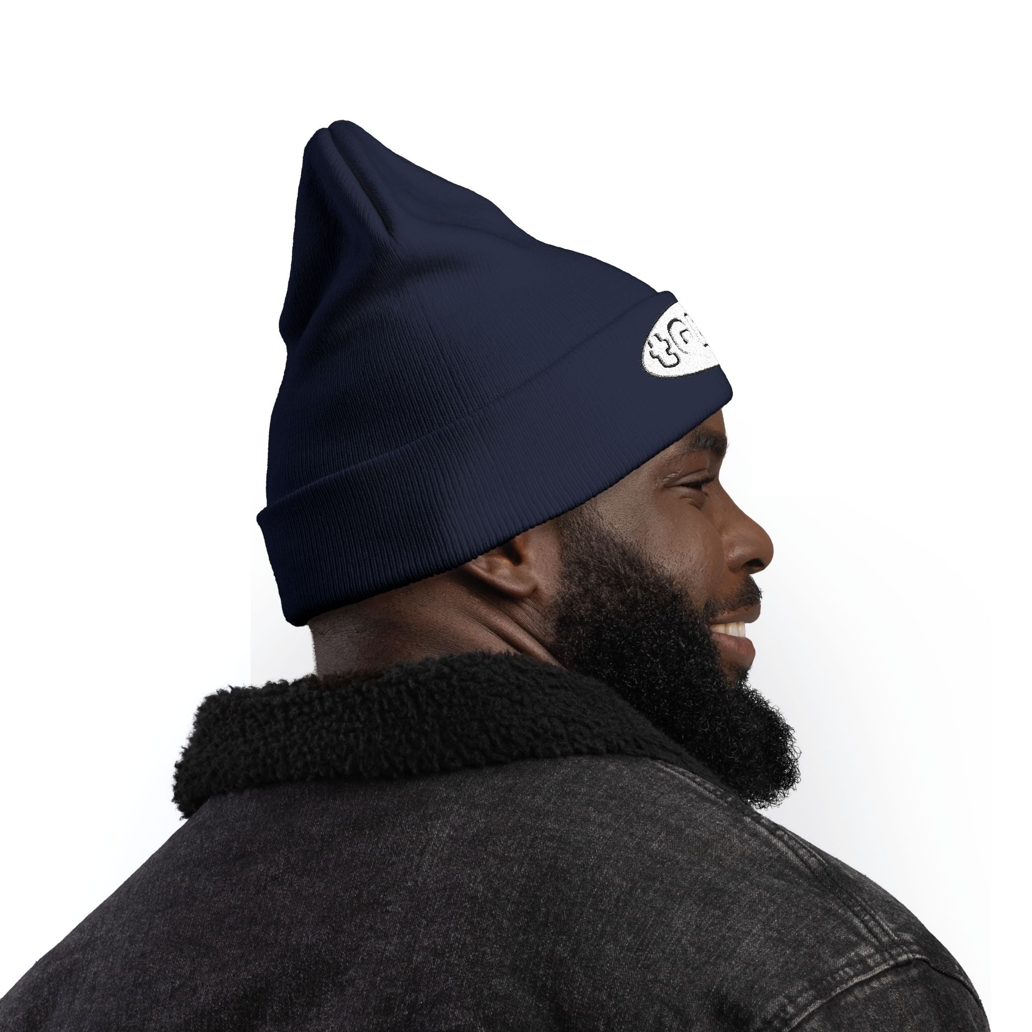 Faith Embroidered Knit Beanie — "to God be the glory" (tGbtg)