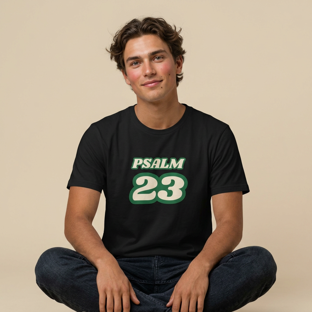 Psalm 23 T-Shirt — retro theme  - unisex