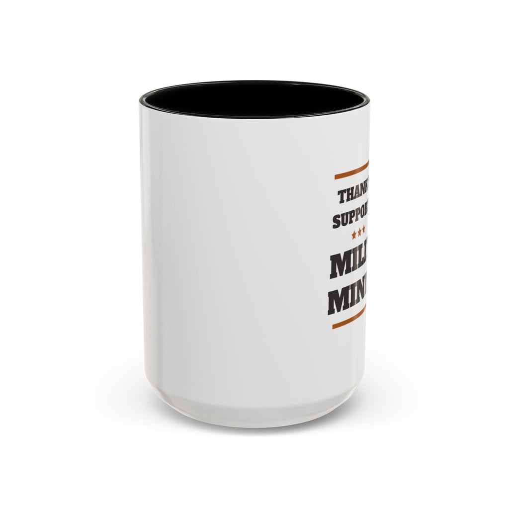Military Ministry Support Mug -black accent