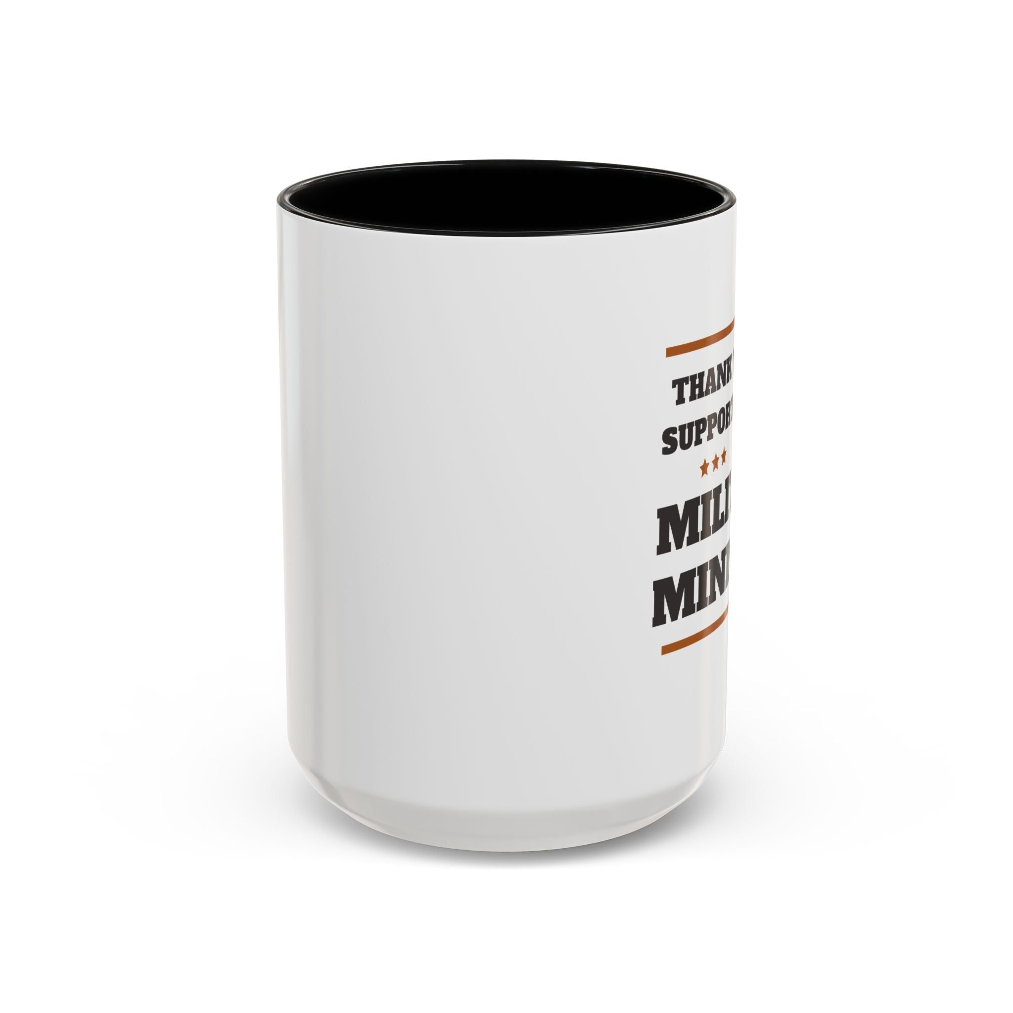 Military Ministry Support Mug -black accent