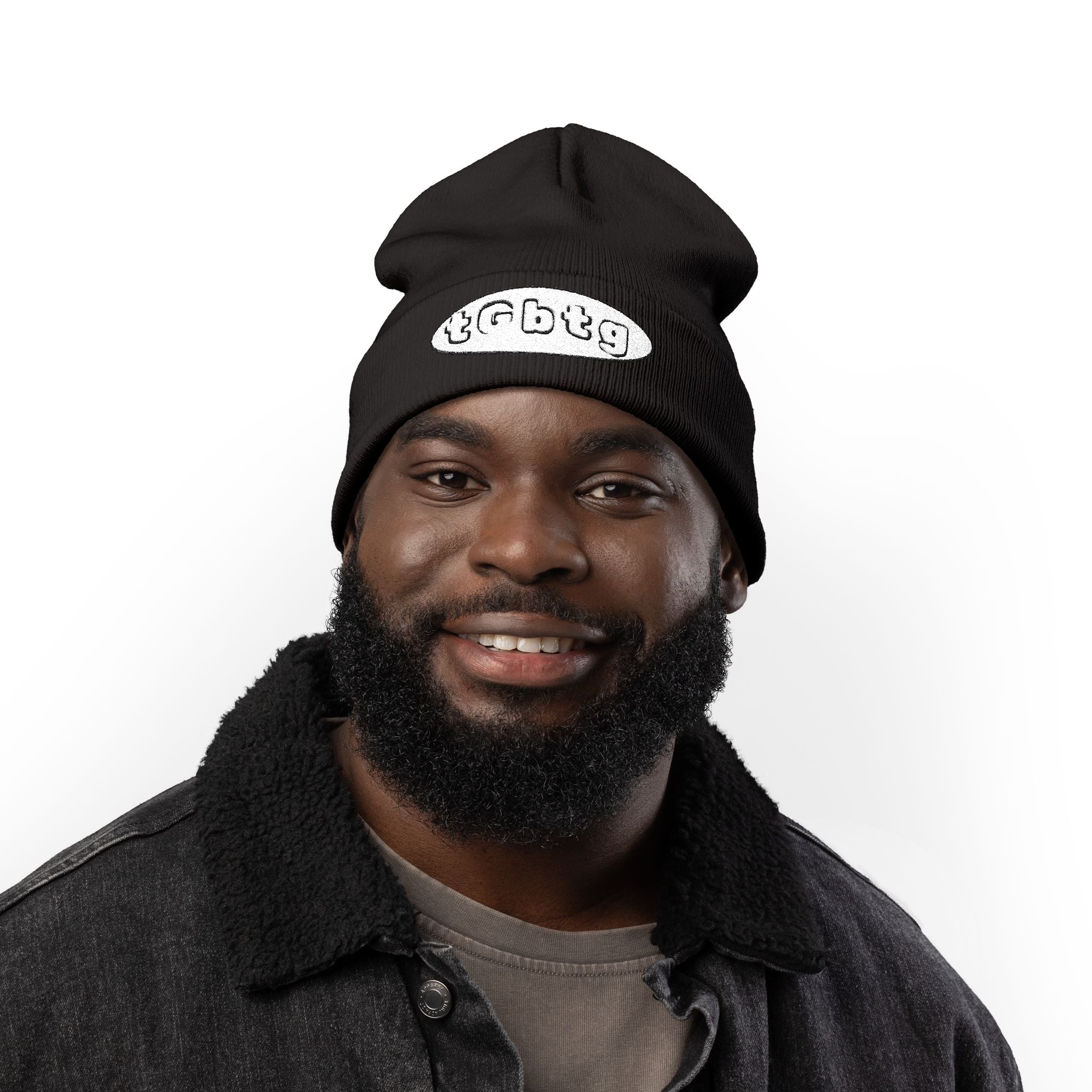 Faith Embroidered Knit Beanie — "to God be the glory" (tGbtg)