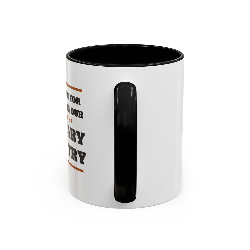 Military Ministry Support Mug -black accent