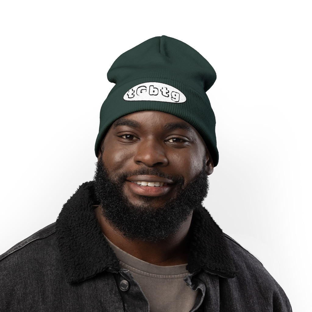 Faith Embroidered Knit Beanie — "to God be the glory" (tGbtg)