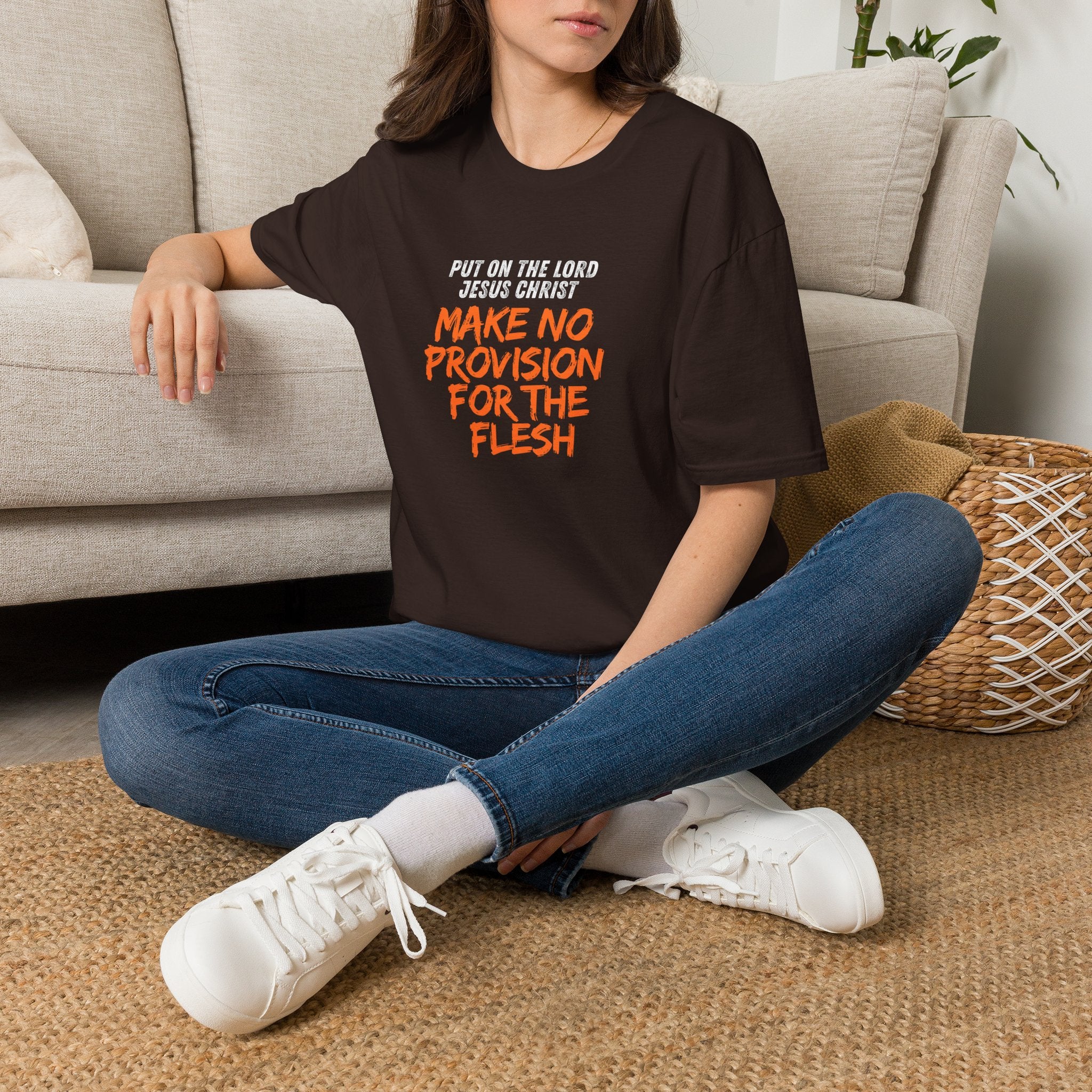 Romans 13:14 encouragement shirt put on Jesus make no room for the flesh- - unisex
