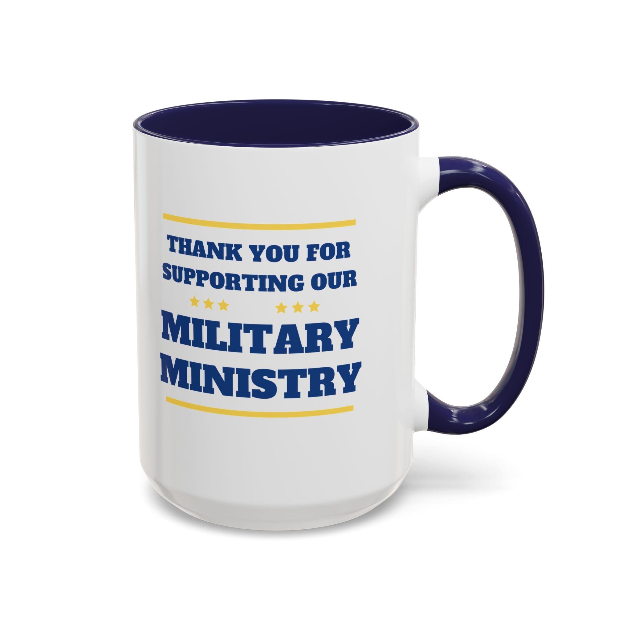 Military Ministry Support Mug - blue accent