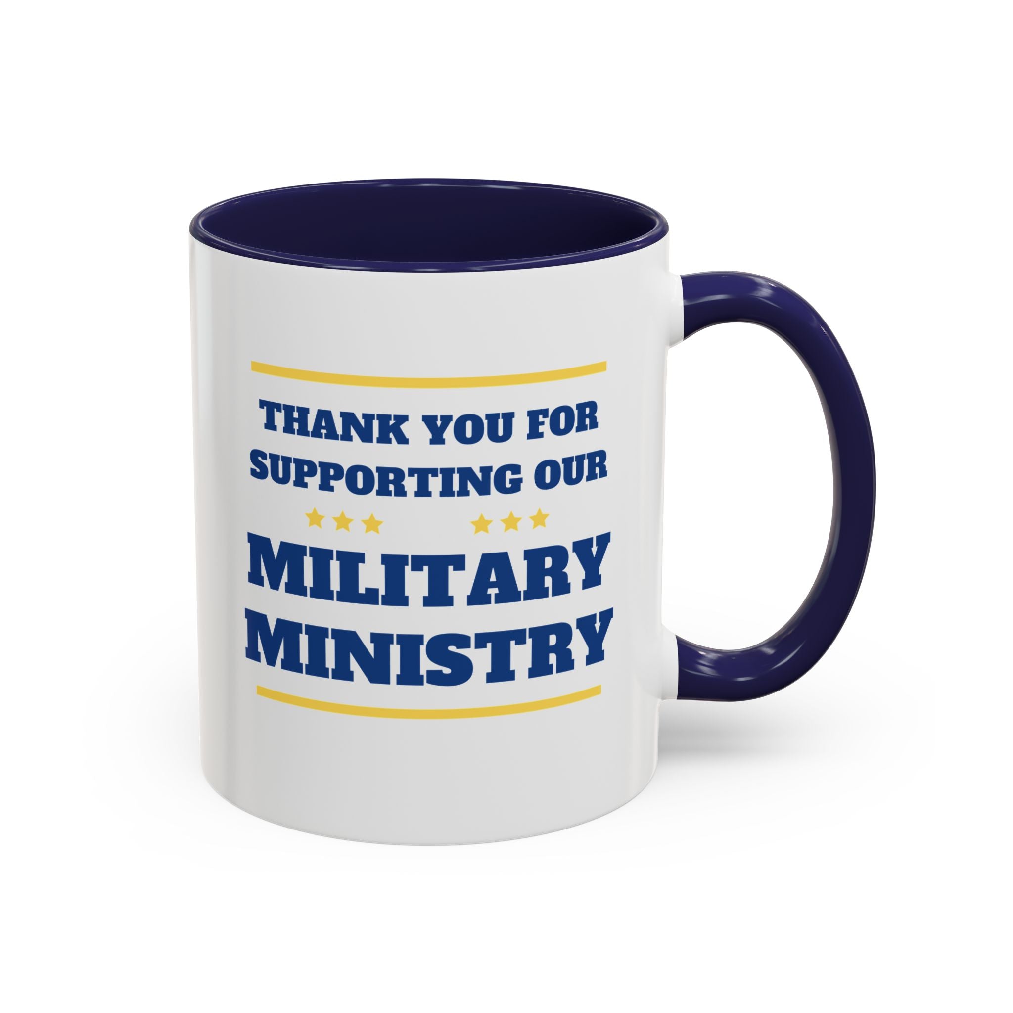 Military Ministry Support Mug - blue accent