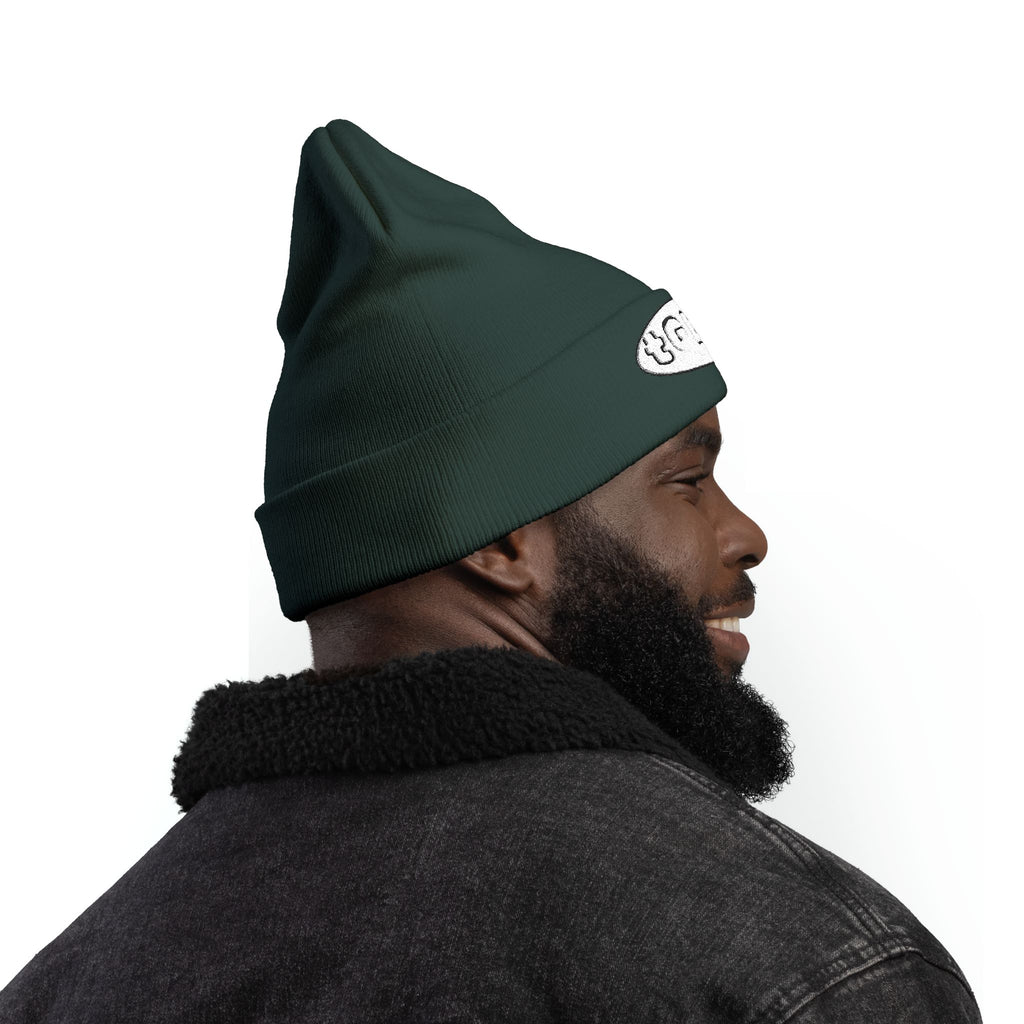 Faith Embroidered Knit Beanie — "to God be the glory" (tGbtg)
