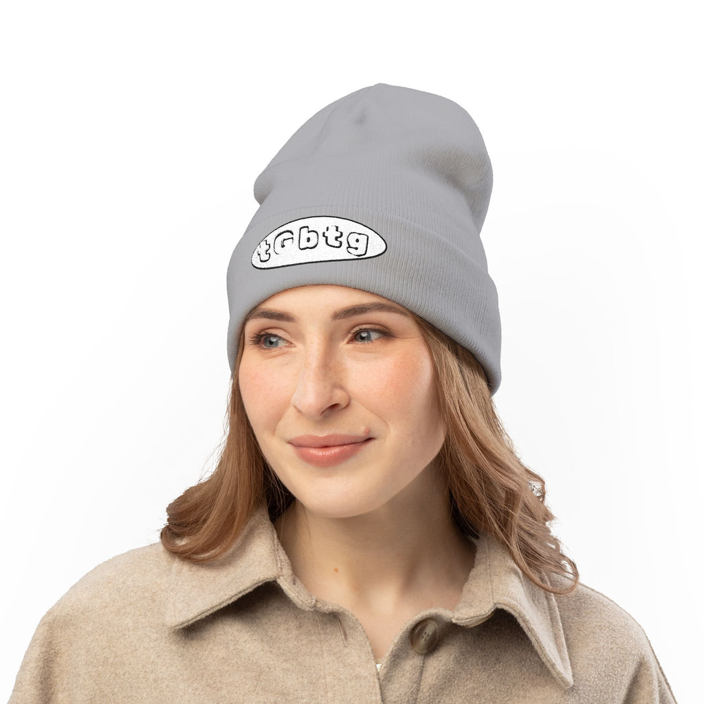 Faith Embroidered Knit Beanie — "to God be the glory" (tGbtg)