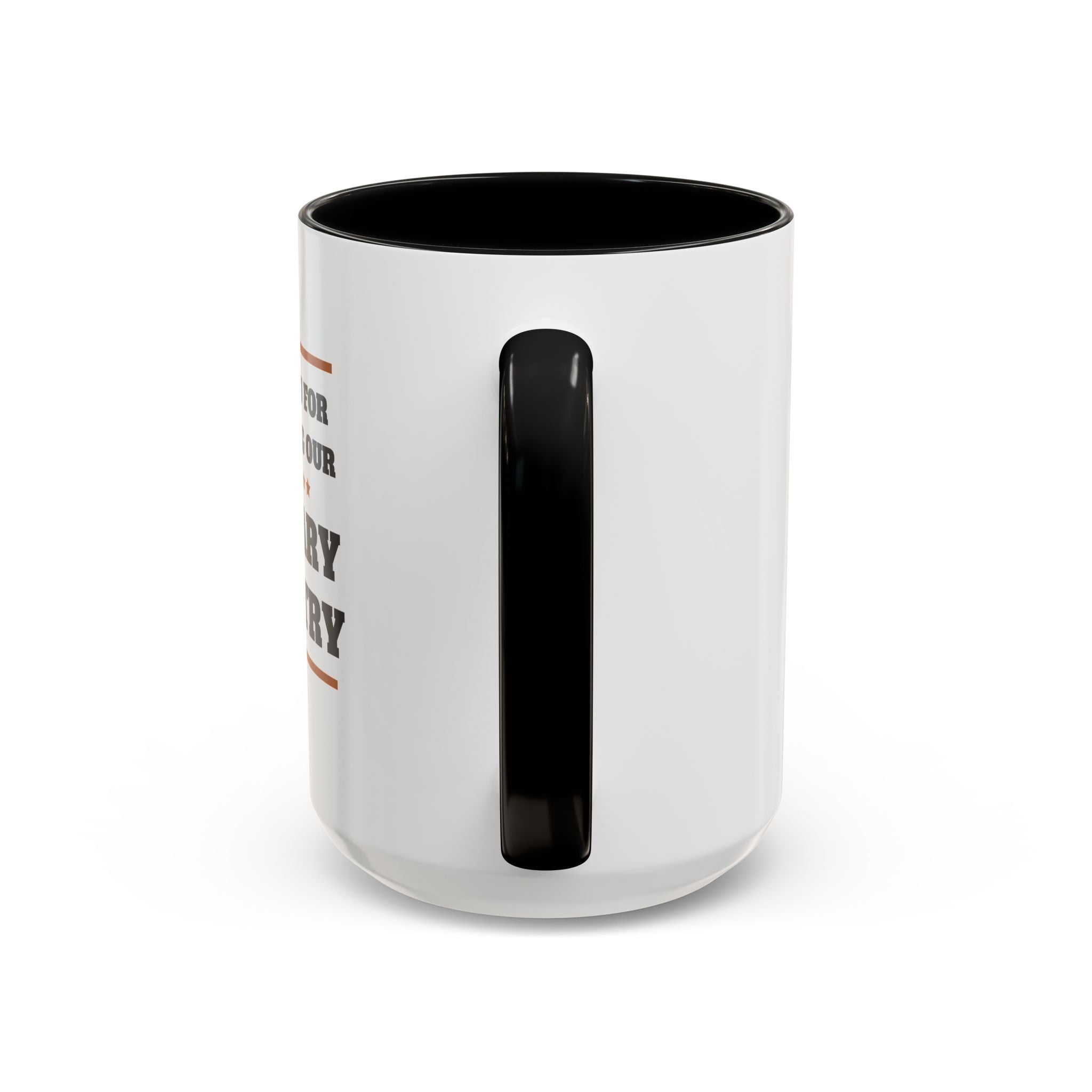 Military Ministry Support Mug -black accent